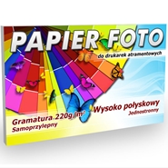 Papier Foto A4 220g/m2 20ark SAMOPRZYLEPNY Wysoko połyskowy BP