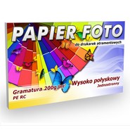 Papier Foto 13x18cm 200g/m2 50ark Wysoko połyskowy PE RC