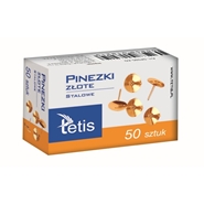 Pinezki metalowe Tetis 50szt złote