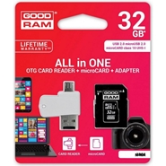 Karta pamięci microSD GoodRam 32GB Class 10 + Adapter + Czytnik