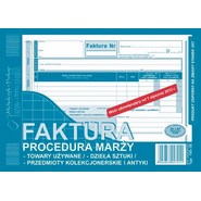 Druk FAKTURA VAT PROCEDURA MARŻY A5 (195-3E)